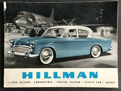 HILLMAN Car Range Sales Brochure 1958 #539/H Minx DE-LUXE SALOON Convertible++ - Image 1 of 4