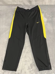 Nike Pants Mens Medium Blck Yellow Live Strong Stripe Gym Athletic Track Joggers - Picture 1 of 15