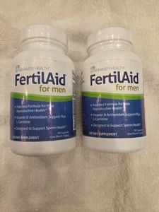 2 Pqck Fairhaven Health, FertilAid for Men, 90 Capsules Each, Exp: 2/2027 - Picture 1 of 4