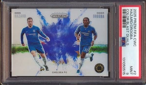 2025 PANINI PRIZM EDEN HAZARD DIDIER DROGBA COLOR BLAST DUALS PSA 9! - Picture 1 of 2