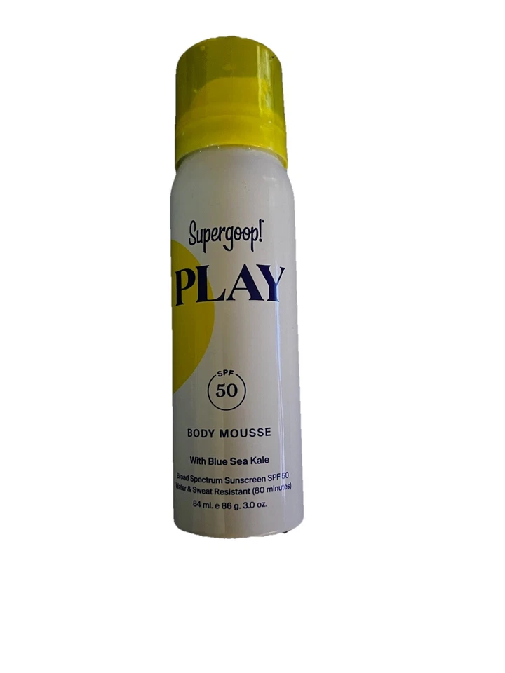 Supergoop PLAY Body Mousse SPF 50 with Blue Sea Kale 3 oz. / 84 mL