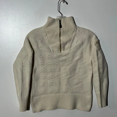 Helly Hansen St Moritz Knit 2.0 Petite Wool Blend Cream Sweater Womans Size M - Image 1 of 4
