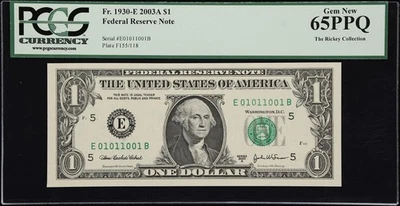 01011001 - TRUE BINARY - PCGS 65  RICKEY COLLECTION SERIES - DECIMAL #089 - RCTB - Image 1 of 2