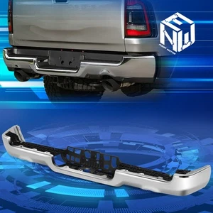 Barra frontal de parachoques trasero cromada para Ram 1500 19-24 con doble escape de repuesto - Imagen 1 de 7