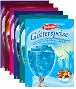 Testpaket Götterspeise Wackelpudding Dessert 6x Farben Party 434g Wodzislaw - Bild 1 von 1
