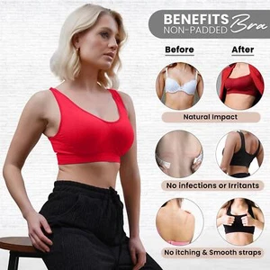 Ladies Seamless Non-Padded Bra Comfy Shapewear Crop Top vest Support Shapewear - Picture 1 of 13