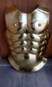 Templar Steel Armour Roman Greek Muscle Body Chest Plate Jacket Christmas Gift - Picture 1 of 3