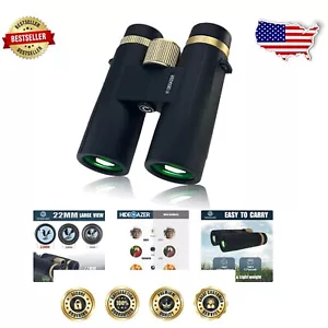 High Powered 10x42 Binoculars with Clear Low Light Vision for Outdoor Adventures - Picture 1 of 9
