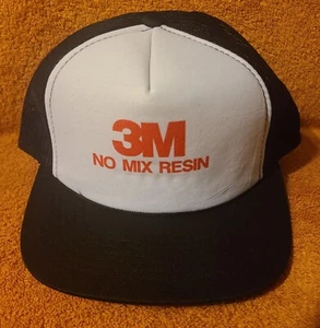 3M Vintage 1980s Trucker Cap Coal Mining Hat Snapback Adjustable Mesh/Foam NOS - Picture 1 of 12