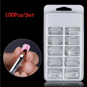 100 pcs Quick Poly Building Gel Mold False Nail Tips Extension Forms Nail Art - Picture 1 of 7