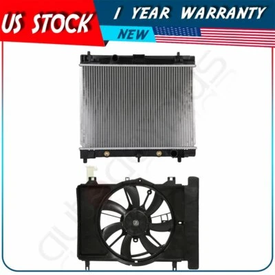 Cooling Fan and Radiator Assembly For 2007 2008 2009 2010-2018 Toyota Yaris - Image 1 of 4