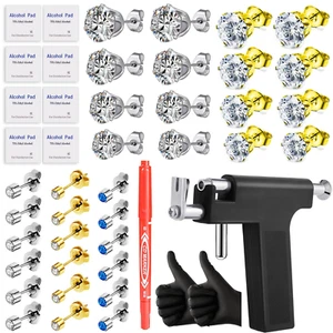 Self Ear Piercing Gun Kit-Professional Salon and Home Use Peircings Gun Tools Ki - Picture 1 of 12
