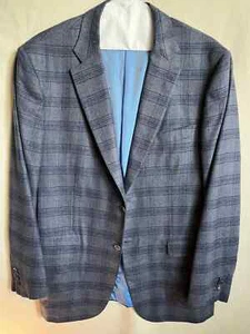 Blazer Isaia Gris Cuadros 2 Botones, Precioso Tejido Seda y Lana, XL - Imagen 1 de 11