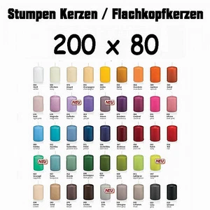 8 Velas Tocón 200x80mm 1ª Opción Calidad / Velas Wiedemann / Colores Nuevos 2025 - Imagen 1 de 39