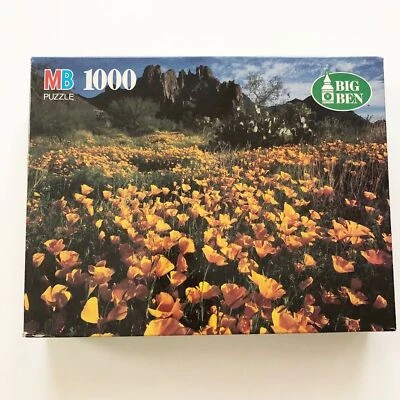Rompecabezas Field of Poppies Ajo Mountains AZ 1000 piezas 1996 nuevo en caja de colección de Big Ben  Foto 1 de 3