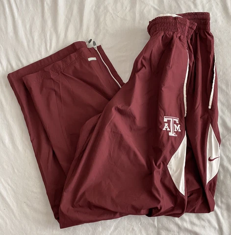 Texas A&M Aggies Authentic Team Pants Warm Up Wind Rain Clima-Fit L Maroon Vtg Cover