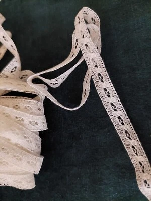Antike Spitze Nylon Weiß Meterware Breite 8 MM Nr. 3 - Bild 1 von 3
