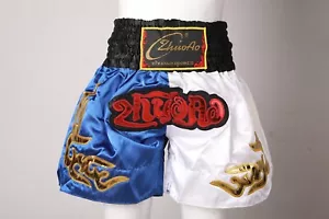 Muay Thai Boxershorts Satin Stoff Erwachsene 2 Ton Farben MMA Kickboxen - Bild 1 von 6