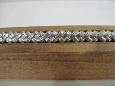 PULSERA MILOR de Colección Plata de Ley .925 Eslabón de Espiga Hecha en Italia 7.5" 11g Foto 1 de 4