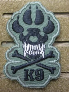 K-9 TRACKER SPÜRHUND HUND OLIV ISAF TACTICAL MORALE AUFNÄHER KLETT PATCH NEU - Bild 1 von 1