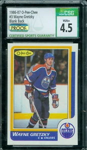1986-87 OPEECHEE LOA #3 WAYNE GRETZKY PROOF CSG 4.5 MAC $400 CARD * - Bild 1 von 8