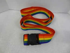 Vintage 2-1/4" ITW NEXUS FASTEX SR-2 Kunststoffschnalle mit 72" Nylon Regenbogen 2" Riemen - Bild 1 von 13