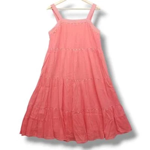 Old Navy Tiered Summer Sundress Womens Medium Coral Melon Pink NWOT - Bild 1 von 12