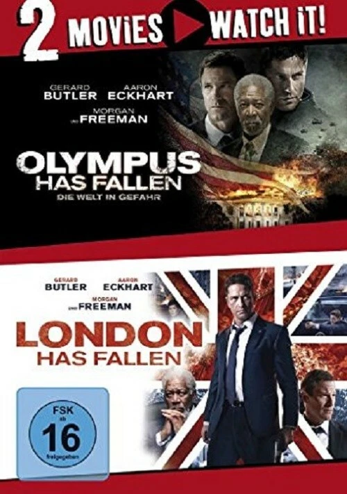 OLYMPUS HAS FALLEN/LONDON HAS FALLEN BUTLER,GERARD/FREEMAN,MORGAN/+ 2 DVD NEW  - Image 1 of 1