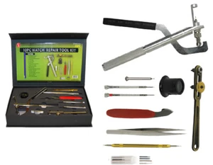 BONUS Eyeglass Kit - 10 PIECE PROFESSIONAL WATCH REPAIR TOOL KIT - USA Seller  - Picture 1 of 5