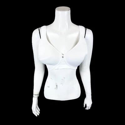 Breezies Womens Lace Effects Full Coverage Seamless Wirefree Bra White 40DD Size - Image 1 of 2