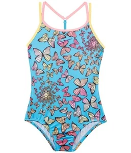 Nike Kids Butterfly T Cross-Back One-Piece L77832 Girls Size L/14 Big Kids - Picture 1 of 4