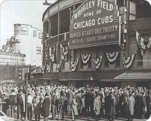 Alfombrilla de ratón arte fotográfico clásico vintage de Wrigley Field Photo de los Chicago Cubs - Imagen 1 de 2