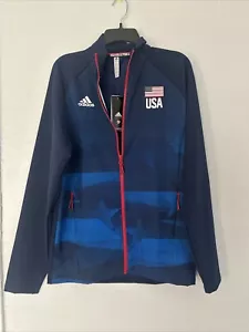 Adidas USA Volleyball National Team Warmup Jacket Men’s Small Blue - Picture 1 of 22