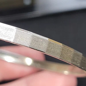 Monet Bracelets, 3, Stainless Bangle, Silvertone Rienstone, Goldtone Pave - Picture 1 of 12