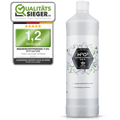 OPTI NATURE Schimmelentferner Wand - Bad - Bleichen Wasserstoffperoxid 11,9% H2O2 1.000ml