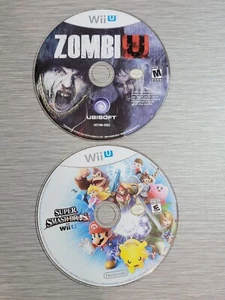 Super Smash Bros Wii U y Zombi Wii U (Nintendo Wii U, 2014) solo disco - PROBADO - Imagen 1 de 3