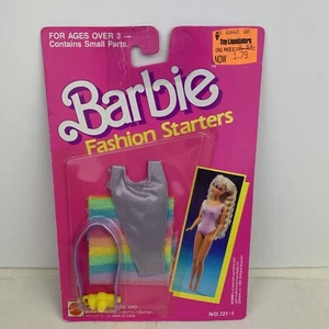 Vintage 1989 Mattel Barbie Fashion Starters Barbie Silver Swimsuit # 721-1 - Picture 1 of 13