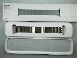 Oryginalny pasek na bransoletkę Apple Watch Series 10 9 8 ogniw 38mm 40mm 41MM 42MM srebrny - Zdjęcie 1 z 14