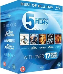 Gladiator/The Bourne Ultimatum/Wanted/Fast and Furious/The Mummy Blu-ray (2011) - Picture 1 of 1