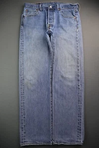 Men's 2013 Levi's Button Fly 501 Jeans Distressed Size 33x30 (Measure 33x29) - Picture 1 of 12