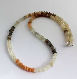 Multi Pietra di Luna Collana Preziose Lenti Collier Natura Nobile - Foto 1 di 1