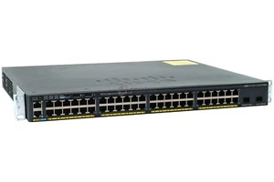 WS-C2960X-48LPD-L KATALIZATOR CISCO 2960-X 48 PORT RJ-45 POE + 2 PORTY 10GB SFP+ - Zdjęcie 1 z 8