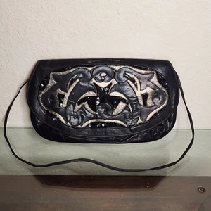 Vintage Leather Handbag Jusha Brand - Picture 1 of 7