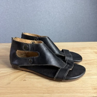 Bed Stu Black SOTO Leather Sandals Womens Size 7 - Image 1 of 4