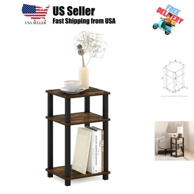 Mesa auxiliar/soporte de noche/mesa de noche/mesa de noche de solo 3 niveles, paquete de 1, ámbar Pi... Foto 1 de 4