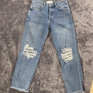 Free People Jeans Damen 24 Blau Denim Straight High Rise, Medium Wash 24x24,5 - Bild 1 von 11