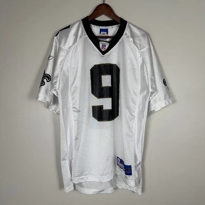 Camiseta deportiva de fútbol americano vintage Y2K NFL New Orleans Saints Drew Brees blanca mediana Foto 1 de 4