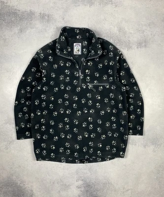 Chaqueta polar Jack Wolfskin PolarSystem estampado de patas para hombre mediana vintage años 90’s Foto 1 de 4