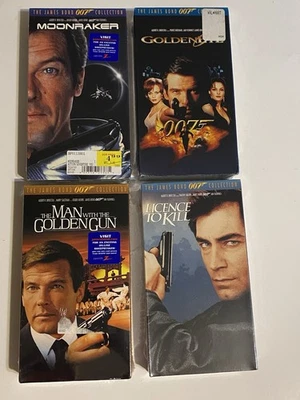 Sealed James Bond 007 Collection VHS Lot  Goldeneye Moonraker Man W/ Golden Gun  Foto 1 de 4