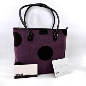 Hartmann Luxe Tasche Wollmischung Lederbesatz lila braun wasserabweisend Reise - Bild 1 von 19